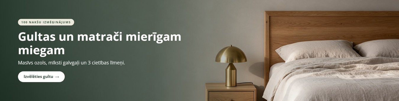 Gultas un matrači mierīgam miegam